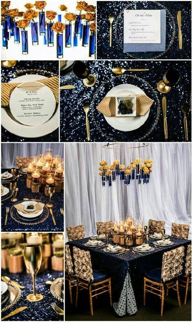 Combinación de colores en azul y dorado - 17