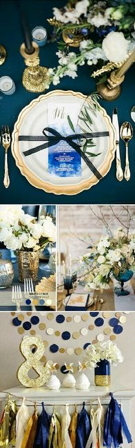 Combinación de colores en azul y dorado - 18