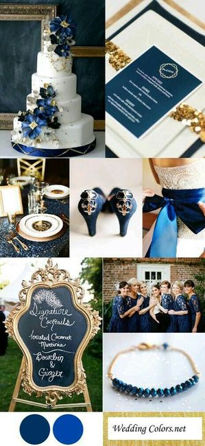 Combinación de colores en azul y dorado - 19