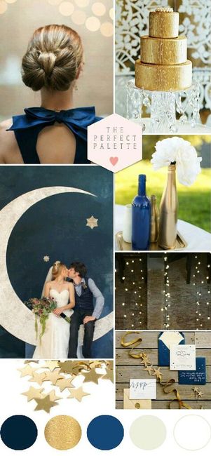 Combinación de colores en azul y dorado - 22