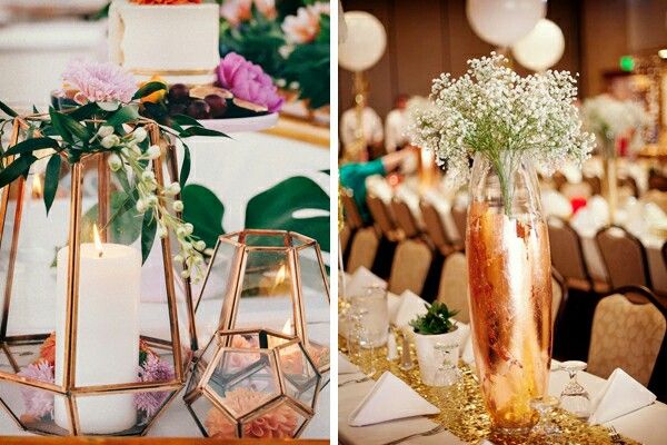 Combinaciones de colores entre rose gold y greenery - 14