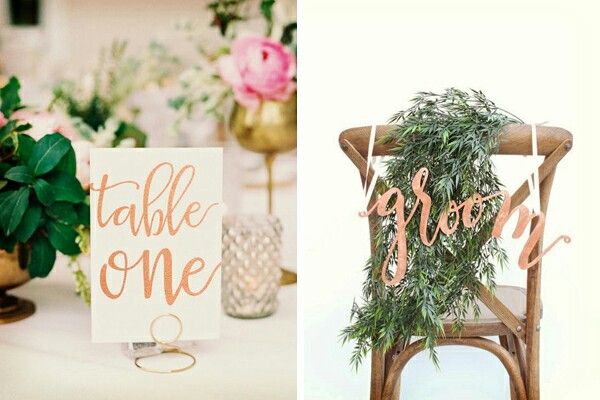 Combinaciones de colores entre rose gold y greenery - 18