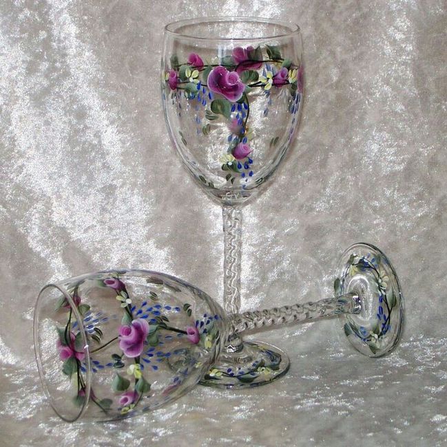 Decoración de copas en morado - 2