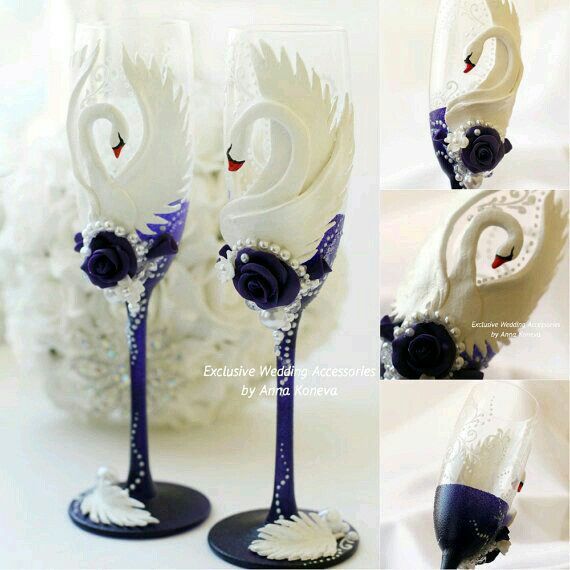 Decoración de copas en morado - 14