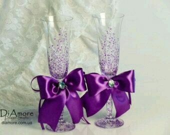 Decoración de copas en morado - 28