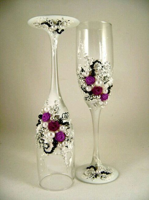 Decoración de copas en morado - 34