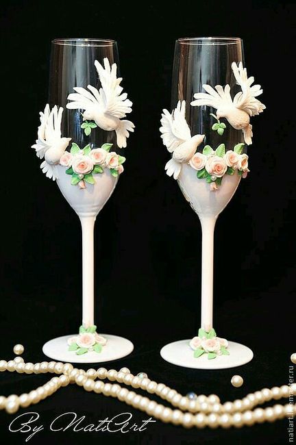 Decoración de copas en blanco - 16