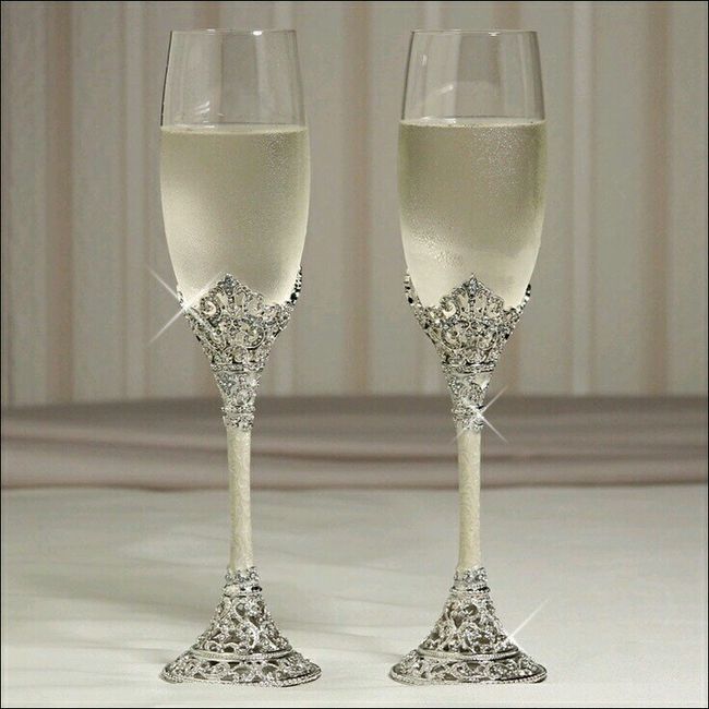 Copas decoradas en gris y plata - 20