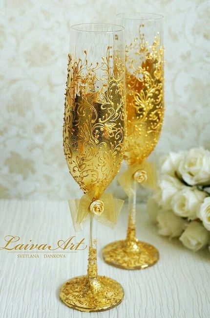 Copas decoradas en dorado - 4