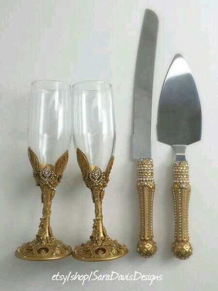 Copas decoradas en dorado - 8