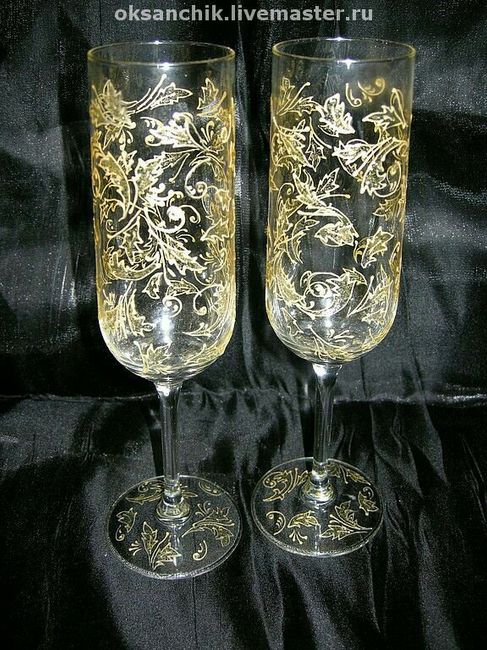 Copas decoradas en dorado - 17