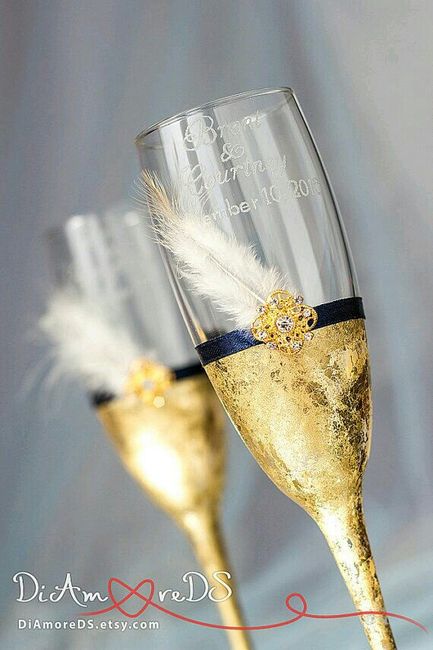 Copas decoradas en dorado - 20