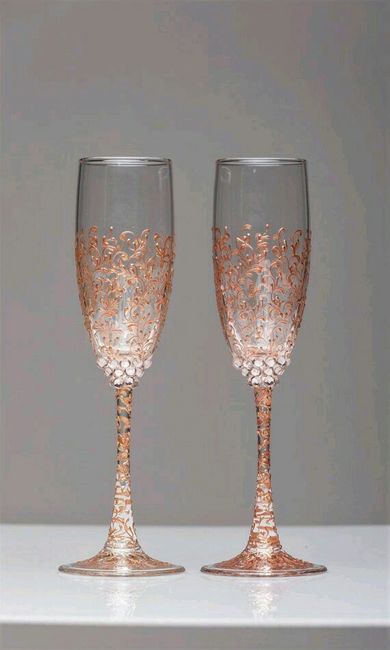 Copas decoradas en rosa - 5