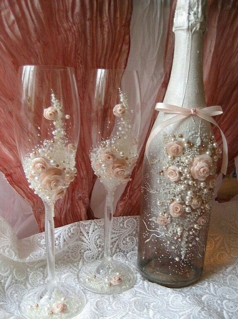 Copas decoradas en rosa - 13