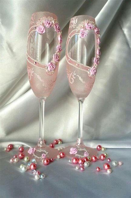 Copas decoradas en rosa - 22