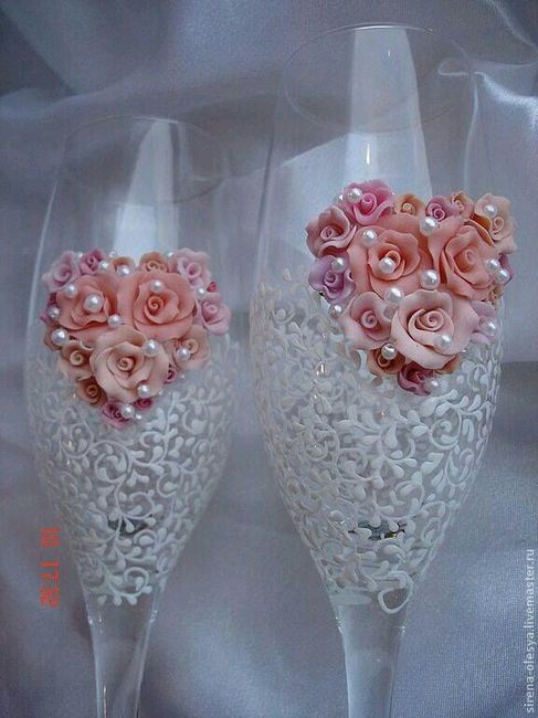 Copas decoradas en rosa - 23
