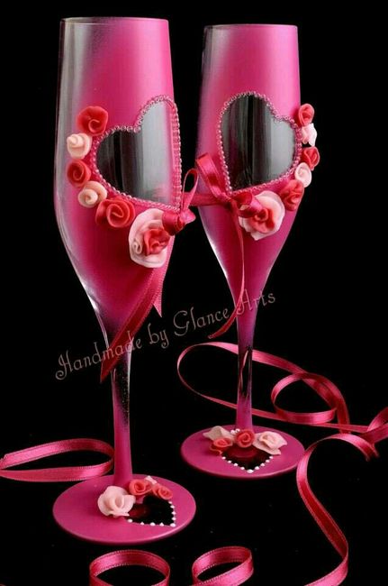 Copas decoradas en rosa - 29