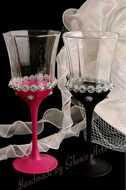 Copas decoradas en rosa - 31