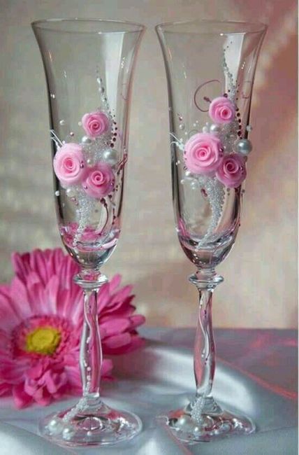 Copas decoradas en rosa - 35