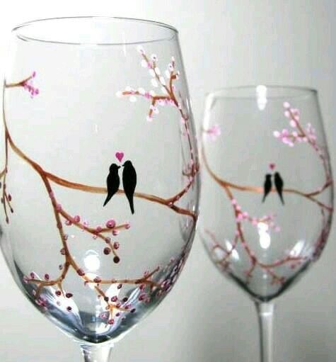 Copas decoradas en rosa - 36