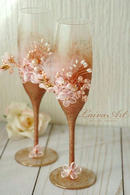 Copas decoradas en rosa - 39