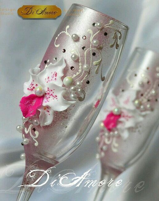 Copas decoradas en rosa - 41