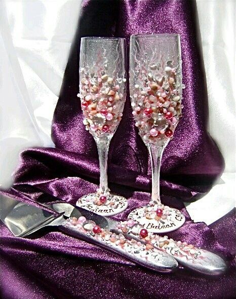 Copas decoradas en rosa - 43