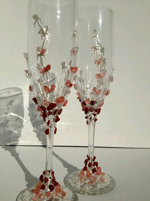 Copas decoradas en rosa - 45