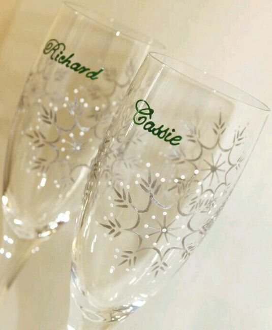 Copas decoradas en verde - 45
