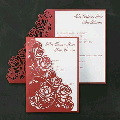  Invitaciones mexicanas y en  rojo - 22