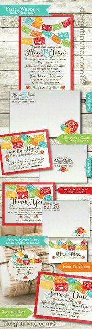  Invitaciones mexicanas y en  rojo - 24