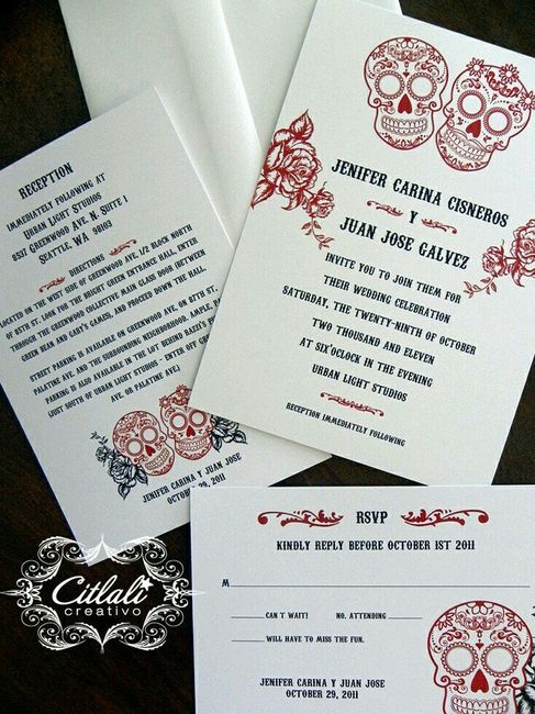  Invitaciones mexicanas y en  rojo - 31