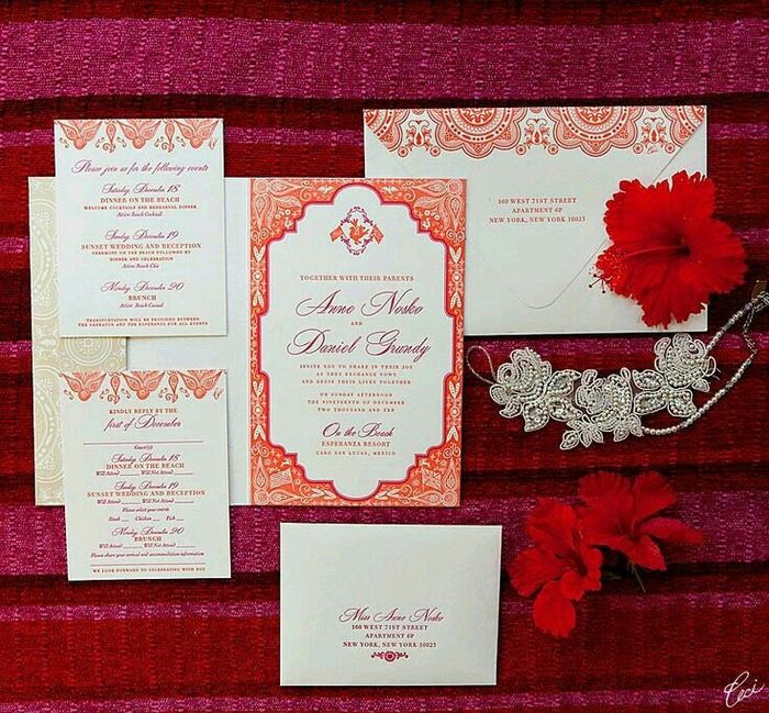 Invitaciones mexicanas y en  rojo - 34