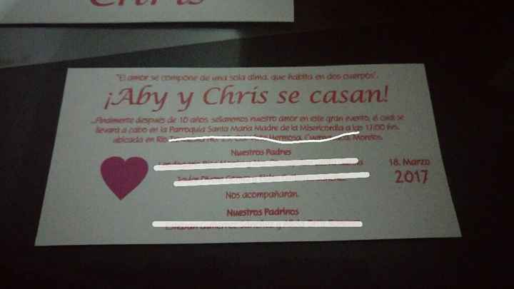 Nos entregaron las invitaciones!! - 1