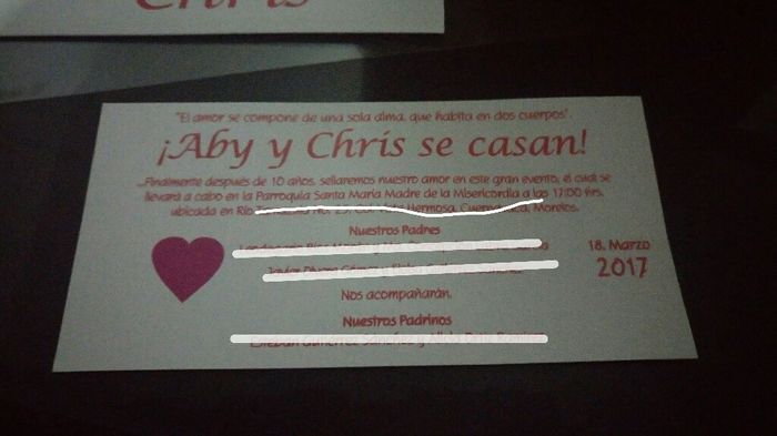 Nos entregaron las invitaciones!! - 1