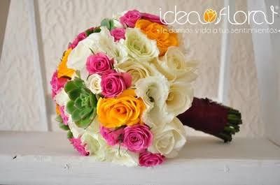 Combinación de colores en blanco , fucsia y naranja - 1