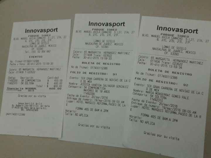 Nuestros boletos de insripcion