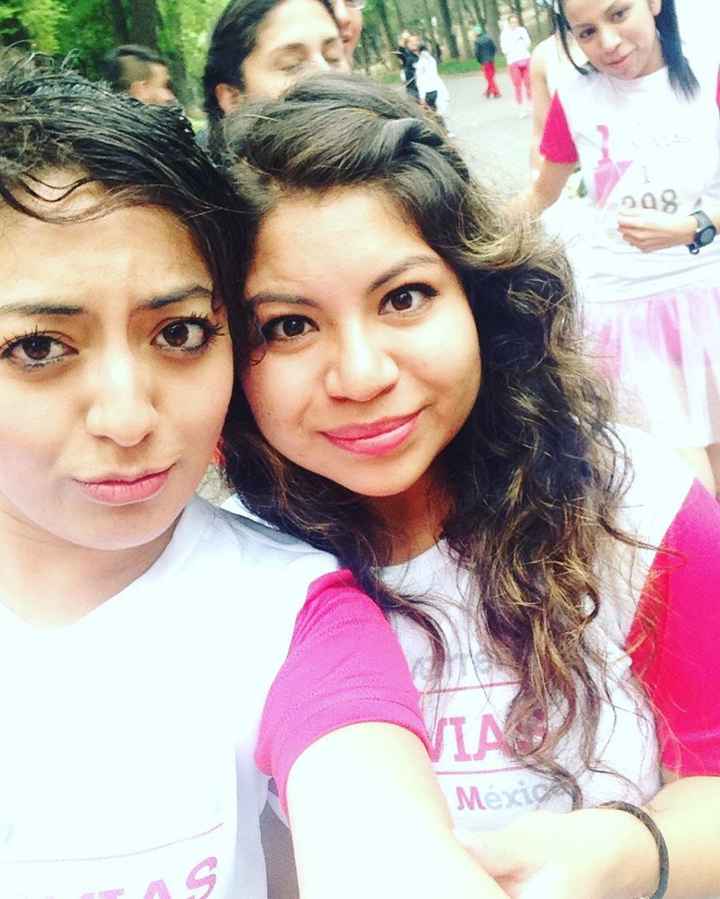Monse y yo cuando empezo la carrera!