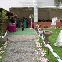 Camino hacia el altar donde sera la boda.