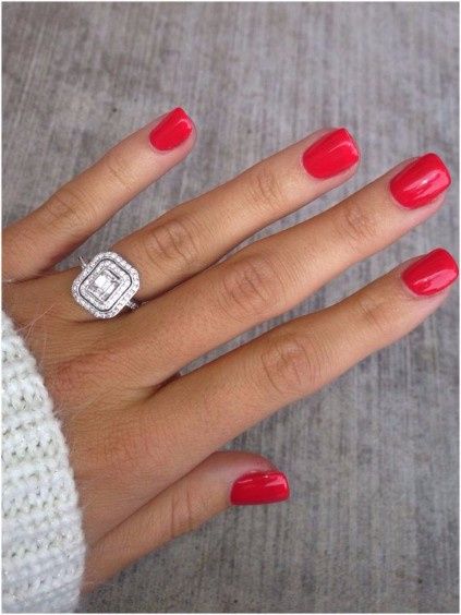 Uñas rojas para recibir el anillo 💅🔴 5