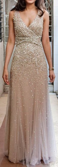 vestido brillo dama