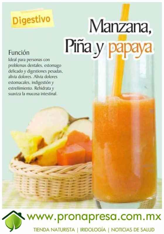 4- Manzana, Piña, Papaya