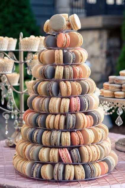 Mesa de postres franceses - macaroons