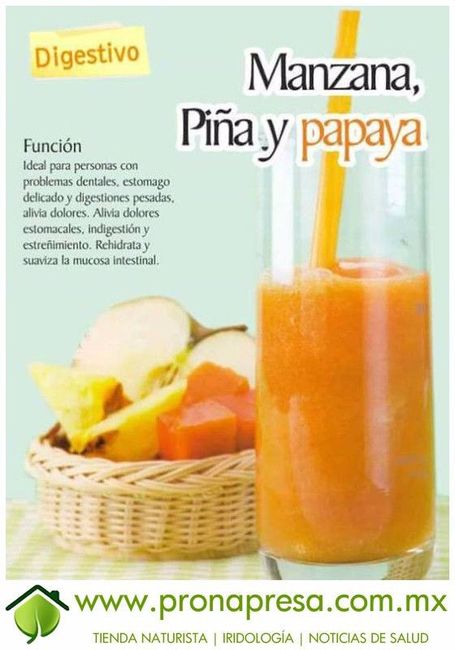 4- Manzana, Piña, Papaya