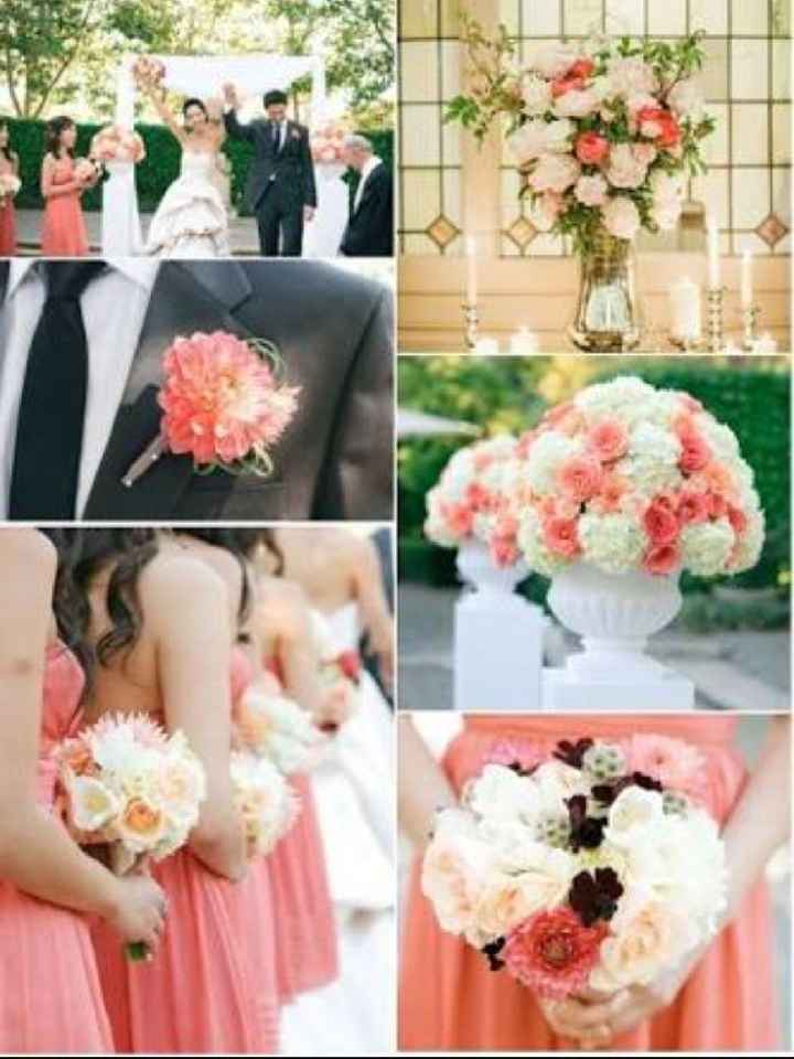 Combinación de colores rosa. salmón y. beige - 1