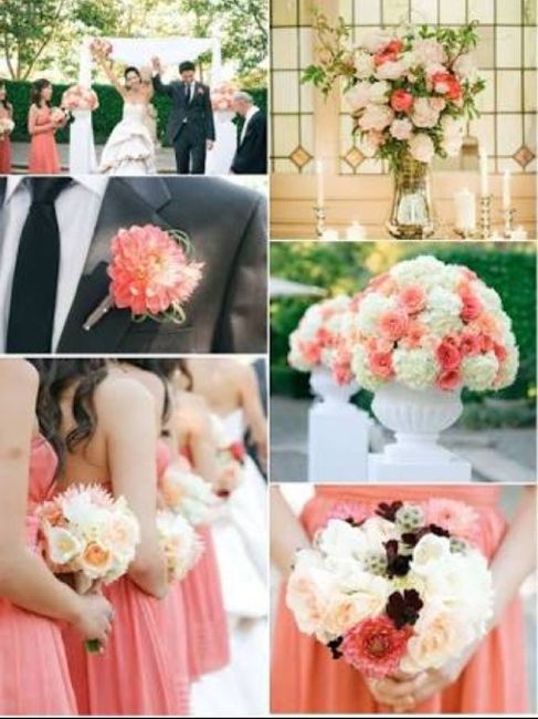 Combinación de colores rosa. salmón y. beige - 1