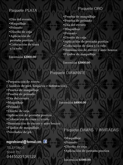 opcion maquillaje y peinado Novia