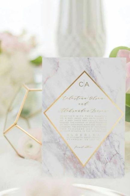  Invitaciones  para boda geométrica - 1