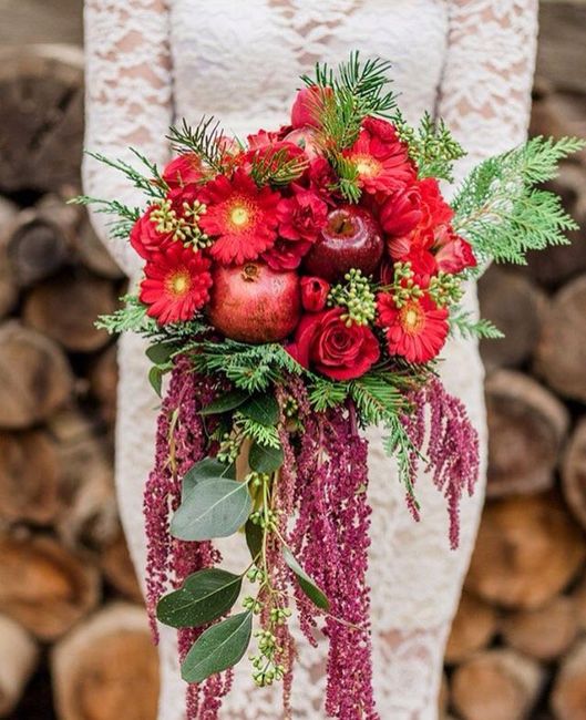  Hermosos ramos de novia en rojo - 1