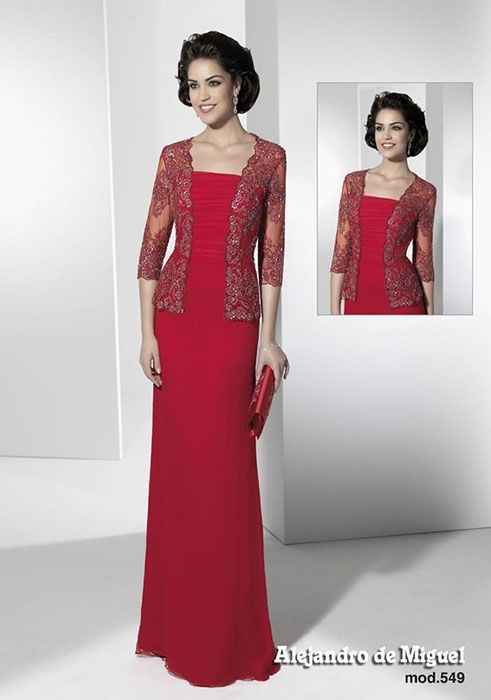 Vestidos rojos para la mama de la novia - 16